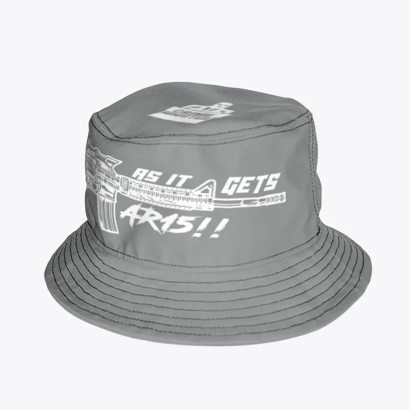 AR15 BUCKET HAT WHITE LOGO